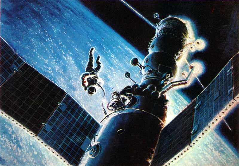 Illustration for article titled The First Spacewalker Created The Best SovietĀ CosmicĀ Landscapes